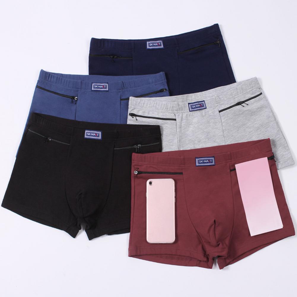 Boxer Brief Pack Cotton - Männer Taschen Unterwäsche Anti-diebstahl Briefs Boxer
