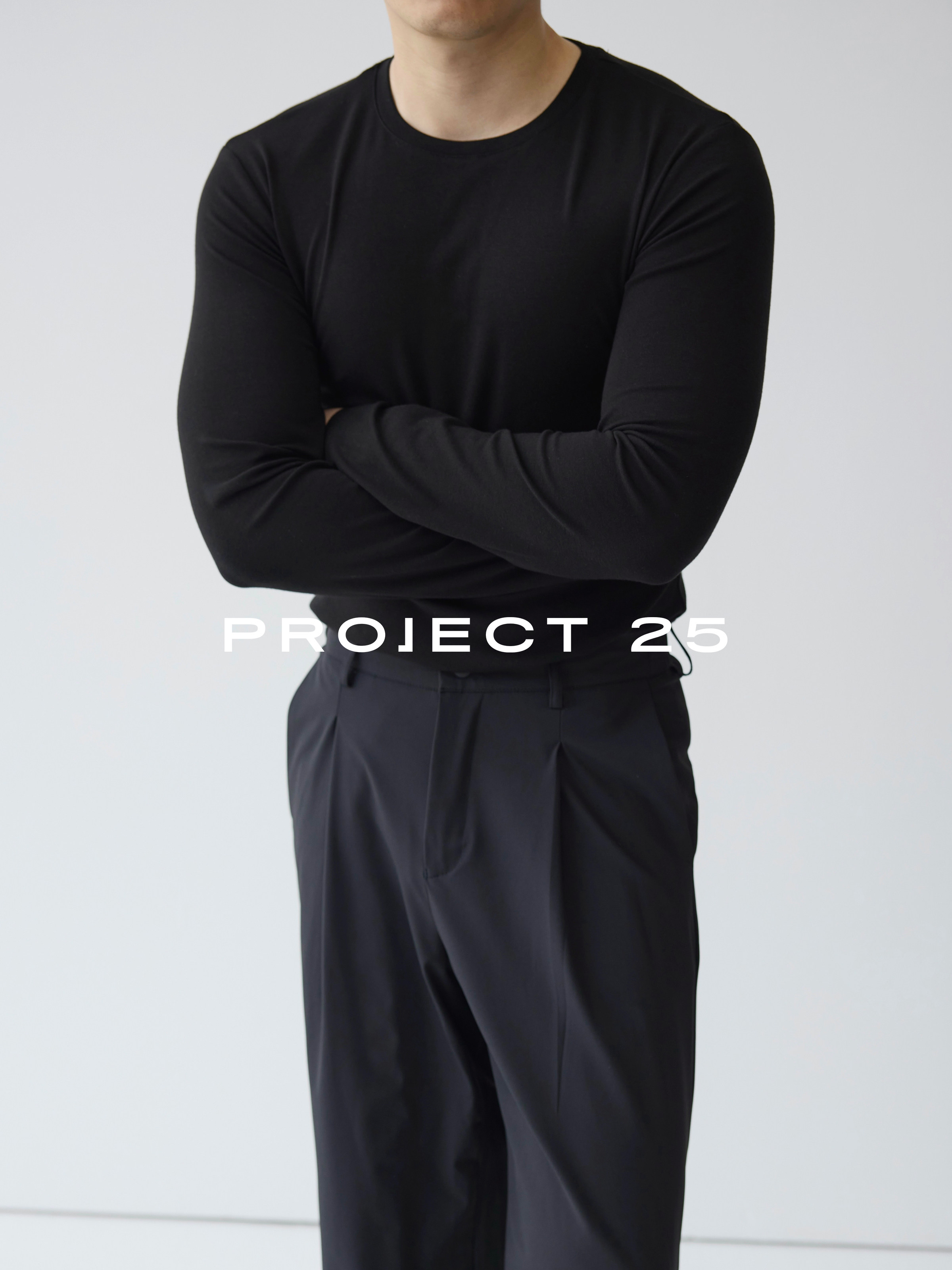 Base Layer Top - PROJECT 25 Herren Slim-Fit Langarm-T-Shirt mit