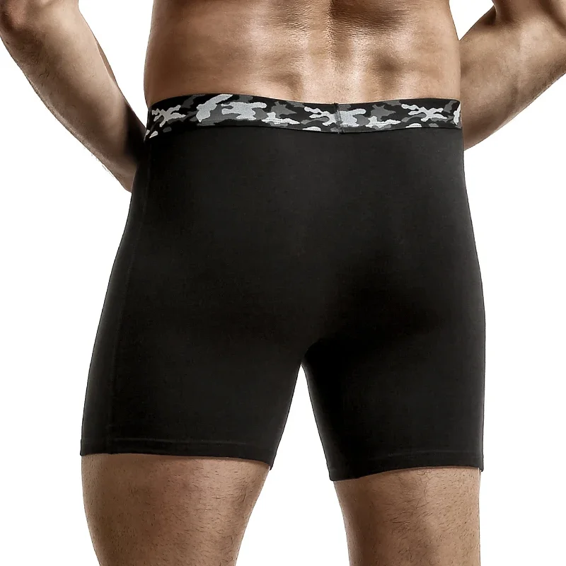 Boxer Brief Pack Cotton - Plus-Size-Herren-Unterhose, verschleißfeste Bein-Baumwoll-Unterhose, sportliche, fette Hose,