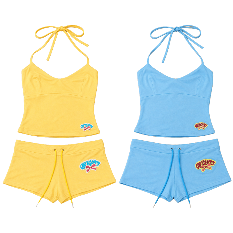 Damen 2-teiliges kurzes Set, C – Suspender Tank Top Bewertung und Preis