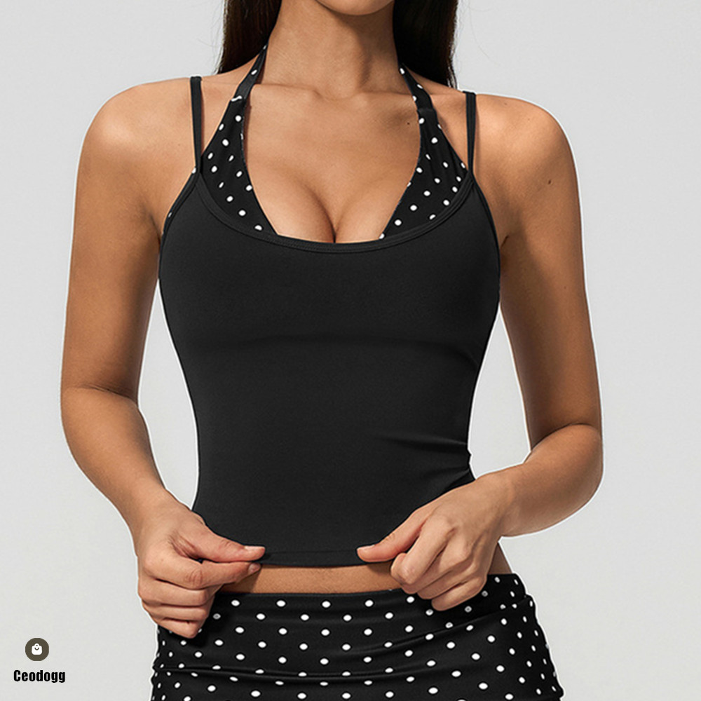 Polka Dot Damen Neckholder-Yog – Suspender Tank Top Bewertung und Preis