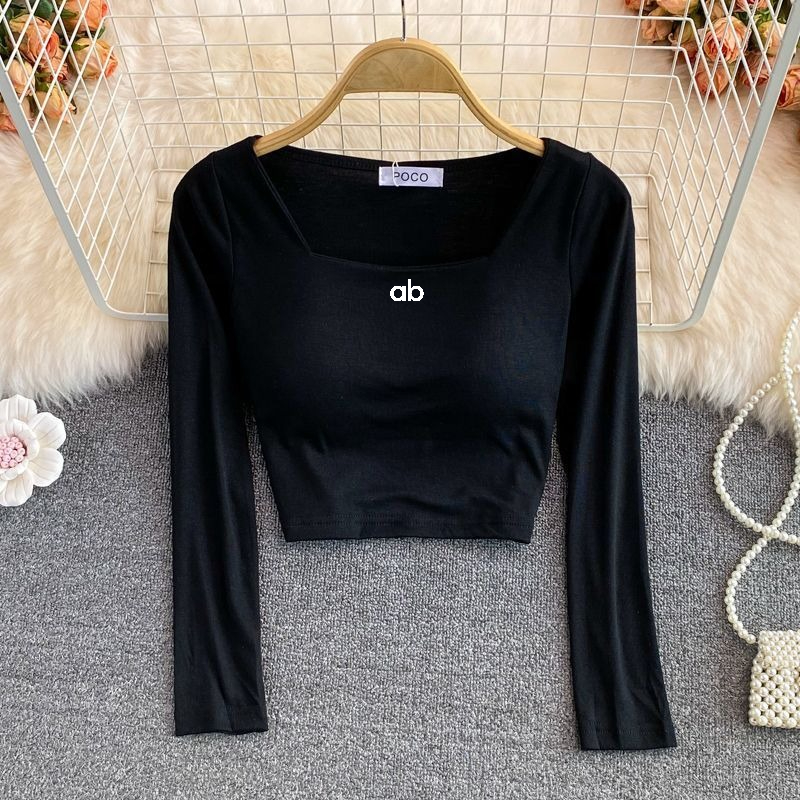 Damen Koreanische Mode Quadrat – Base Layer Top Bewertung und Preis