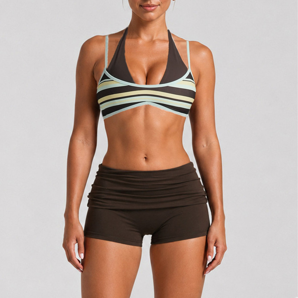 Damen-Pad-BH mit Blockmuster,  – Suspender Tank Top Bewertung und Preis